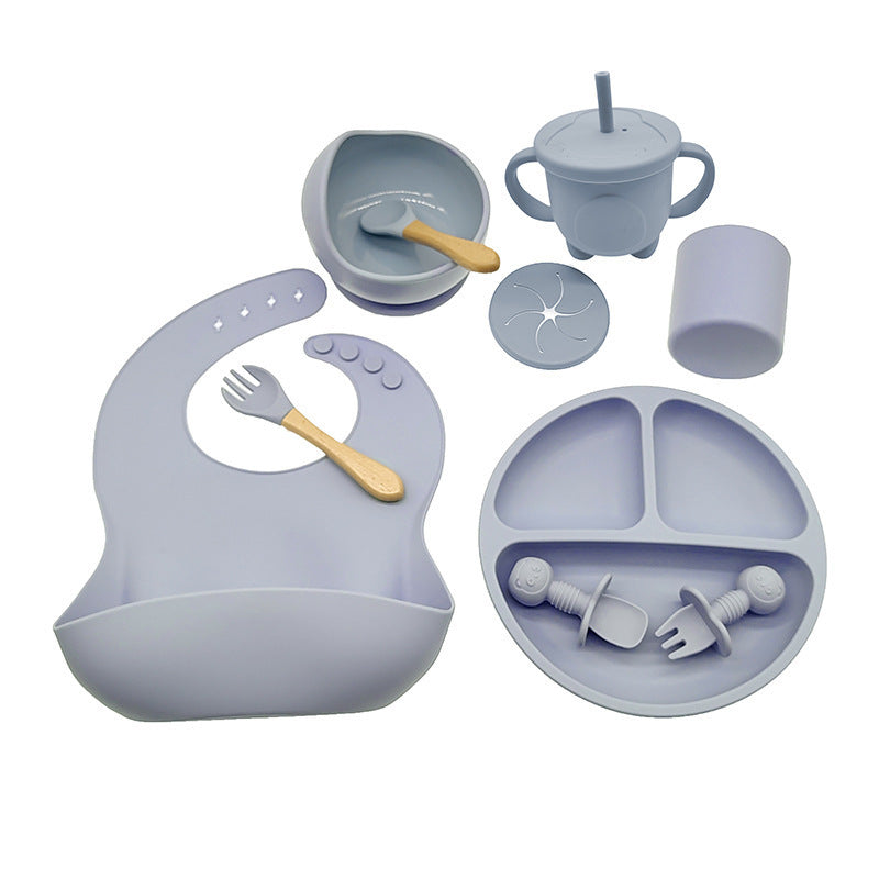 Baby Eat Learning Complementary Food Feeding Silicone Tableware